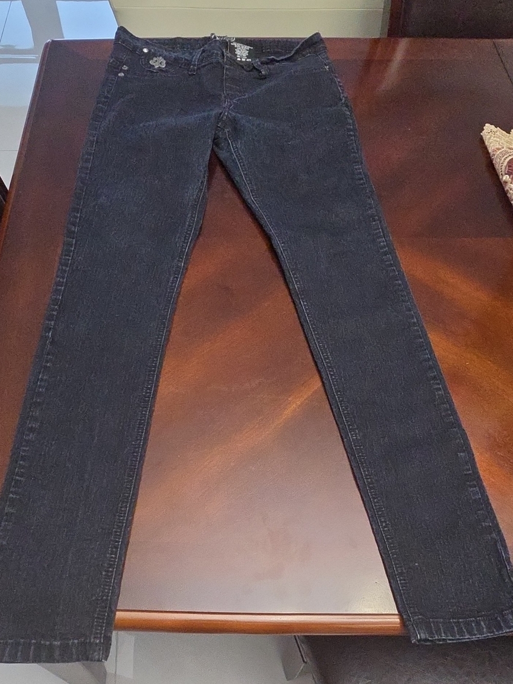 Dereon Dark Charcoal Skinny Jeans